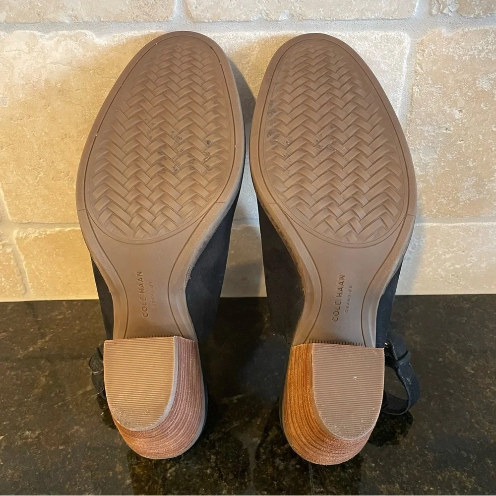 Cole Haan Women's‎ 10 B Black Leather Pippa Block Heel Bootie